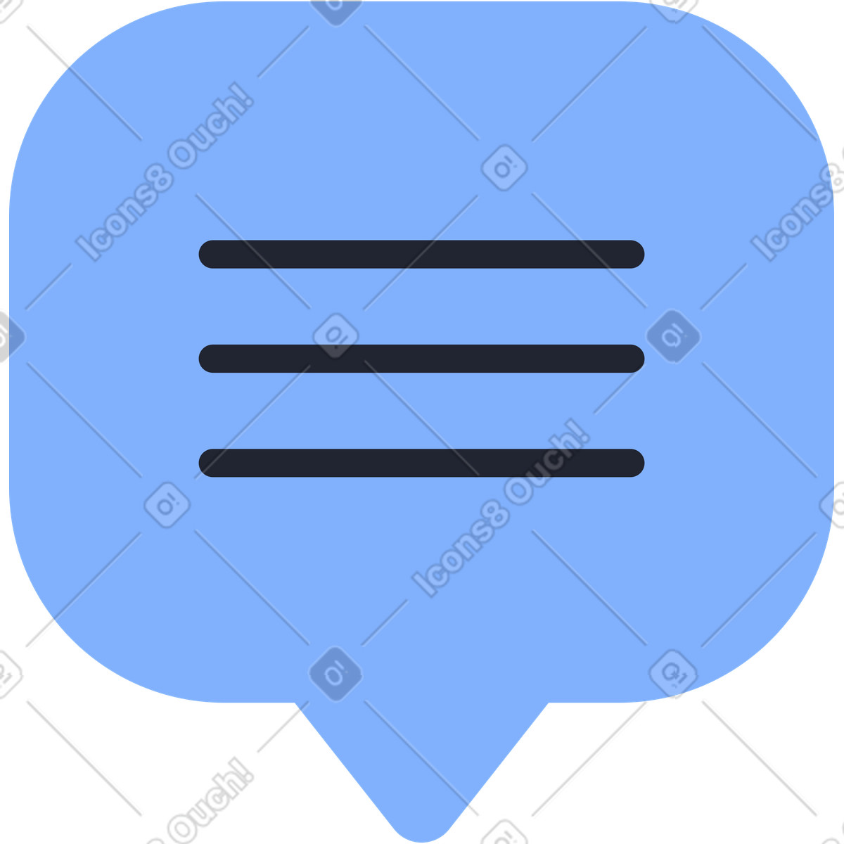 Sprechblase-Illustration im Pablita-Stil als Download in PNG, SVG