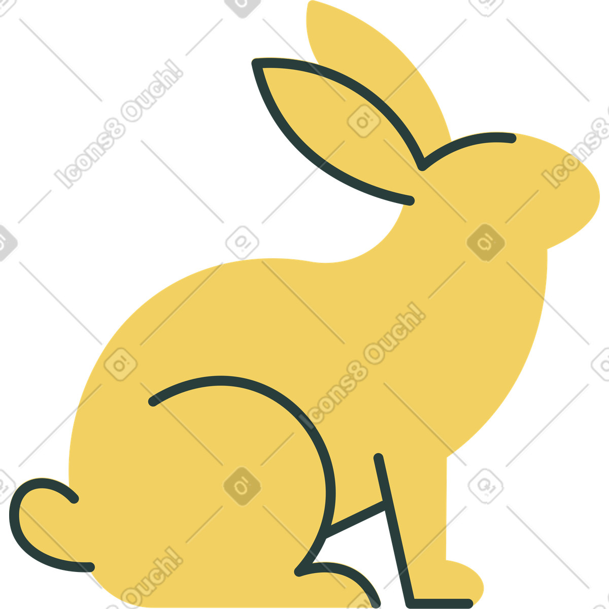 下载 Macaroni 风格的 兔子 插画，支持 PNG、SVG 格式