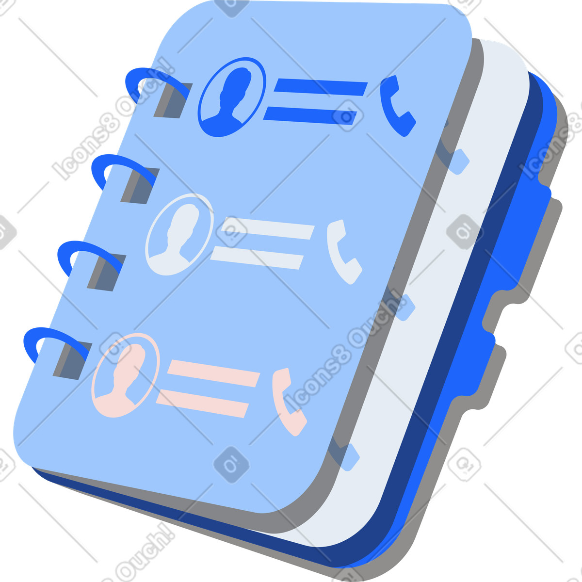 Иллюстрация Контактная книга в PNG и SVG