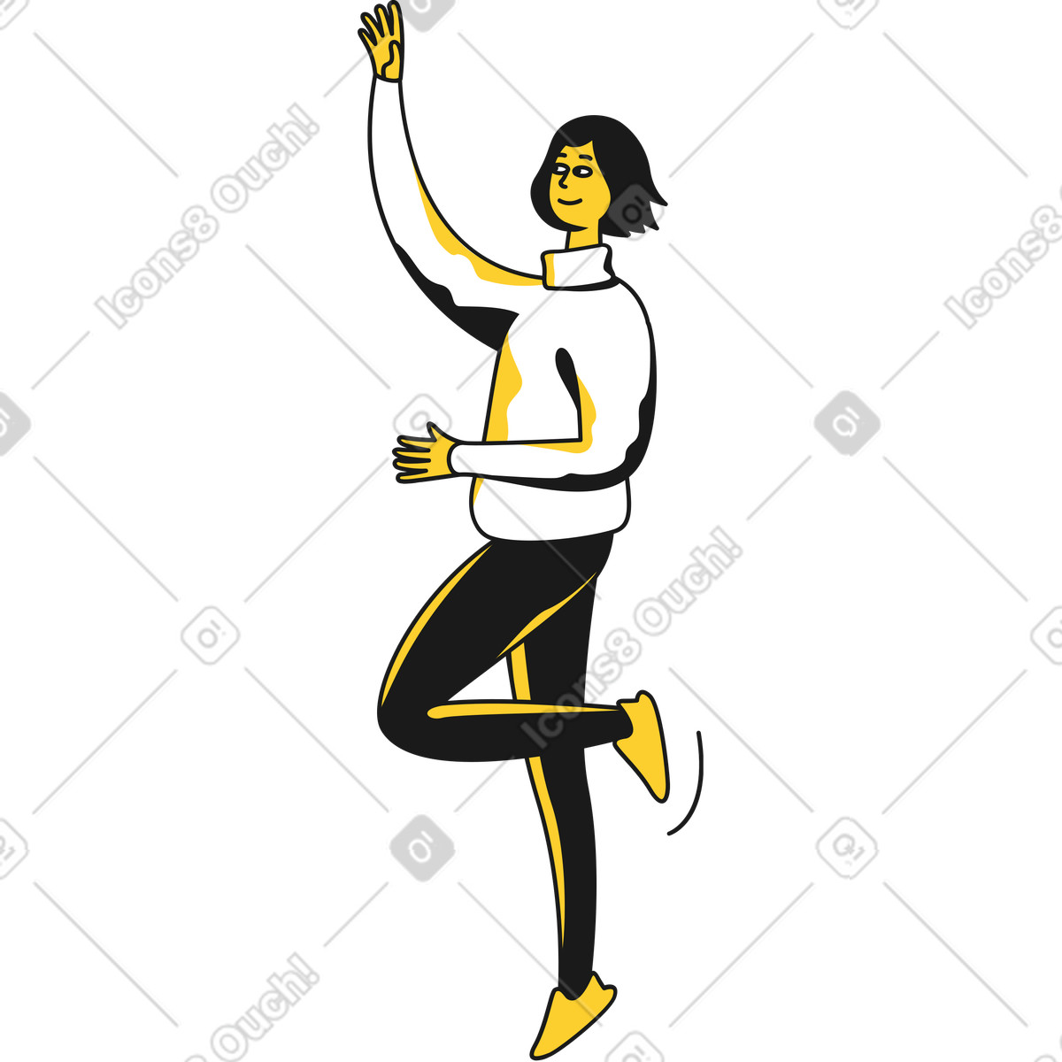 Ragazza illustrazione in stile Taxi scarica in PNG, SVG