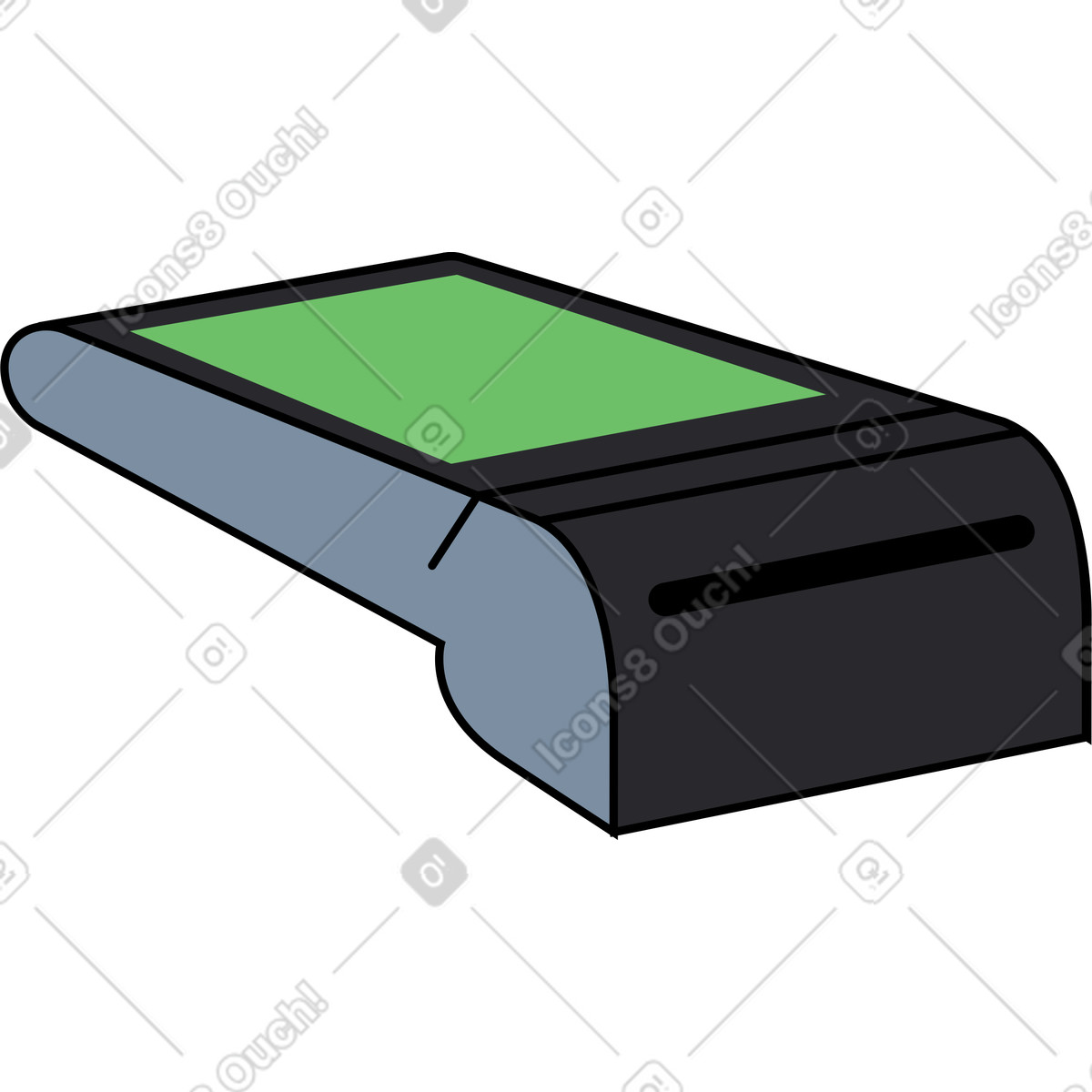 Ilustración Poste terminal en estilo Kindy a descargar en PNG y SVG