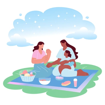 Mama e hija dibujo kawaii