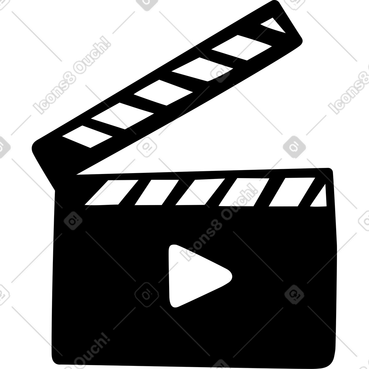 Journal スタイルの 映画クラッパー のイラストをPNG、SVG形式でダウンロード