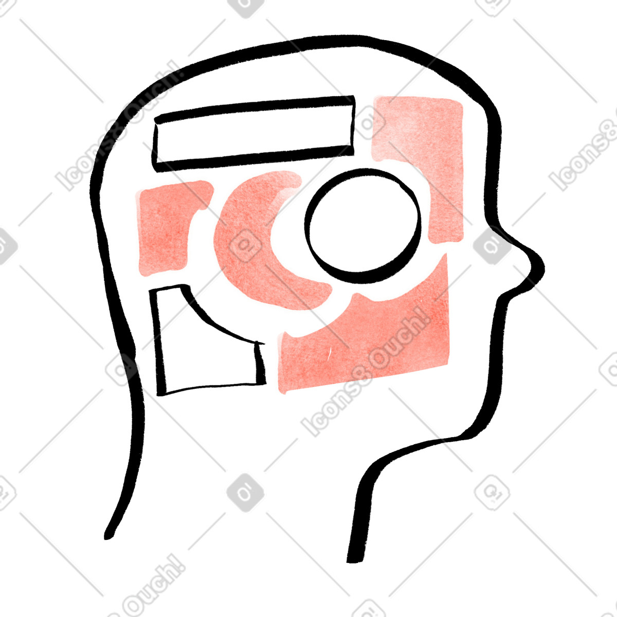 Gears in brain rotating, AI generation or brainstorming animated ...