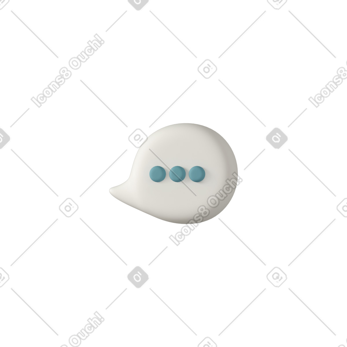 Ilustração de Speech bubble em no estilo 3D Casual life para baixar em PNG, SVG
