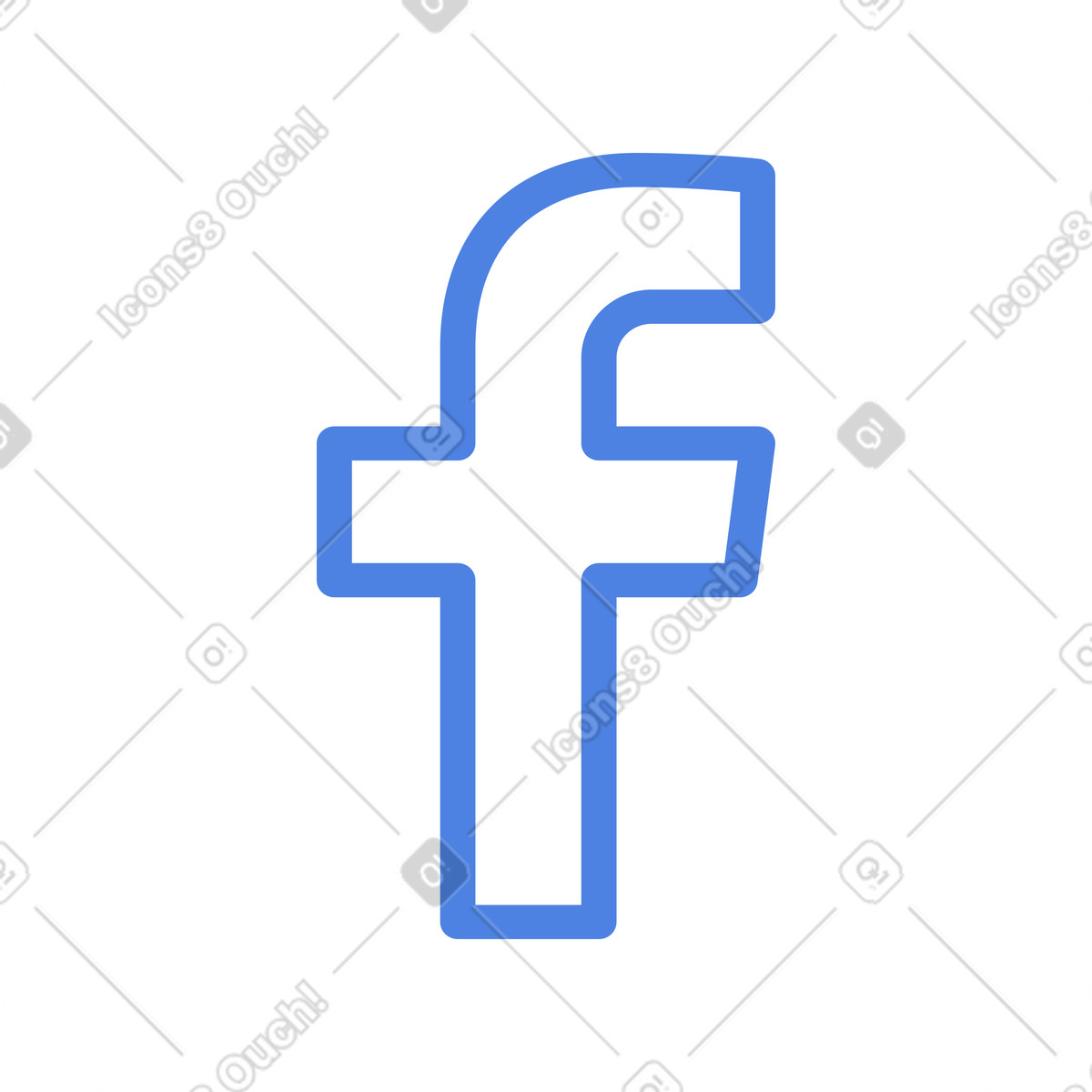 Ilustração de Facebook em no estilo Network para baixar em PNG, SVG
