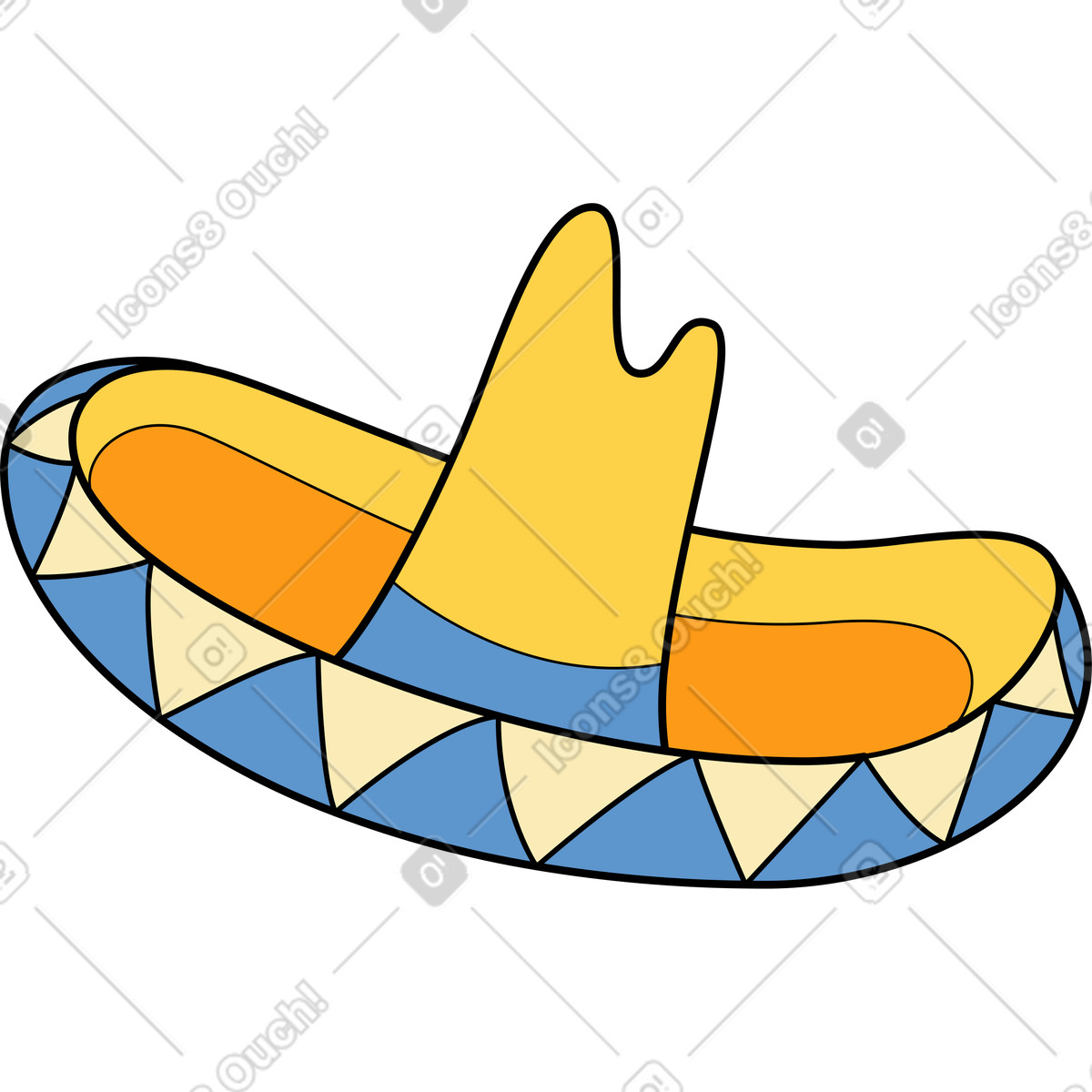 Cappello illustrazione in stile Surr scarica in PNG, SVG