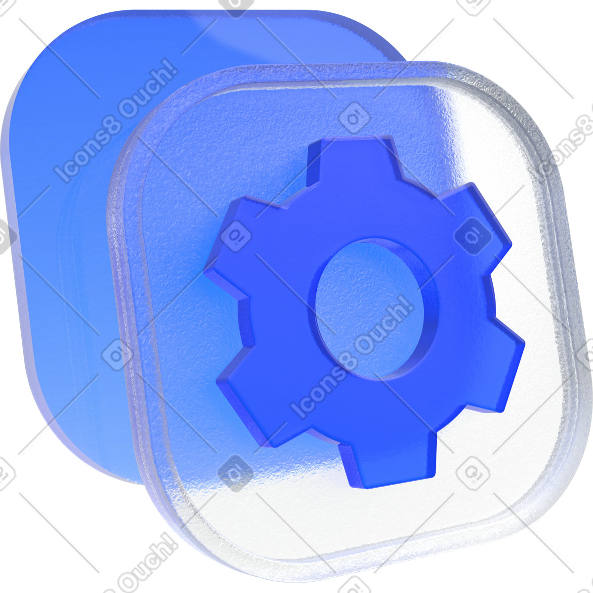Setting icon illustration in 3D Enterprise style download in PNG, SVG