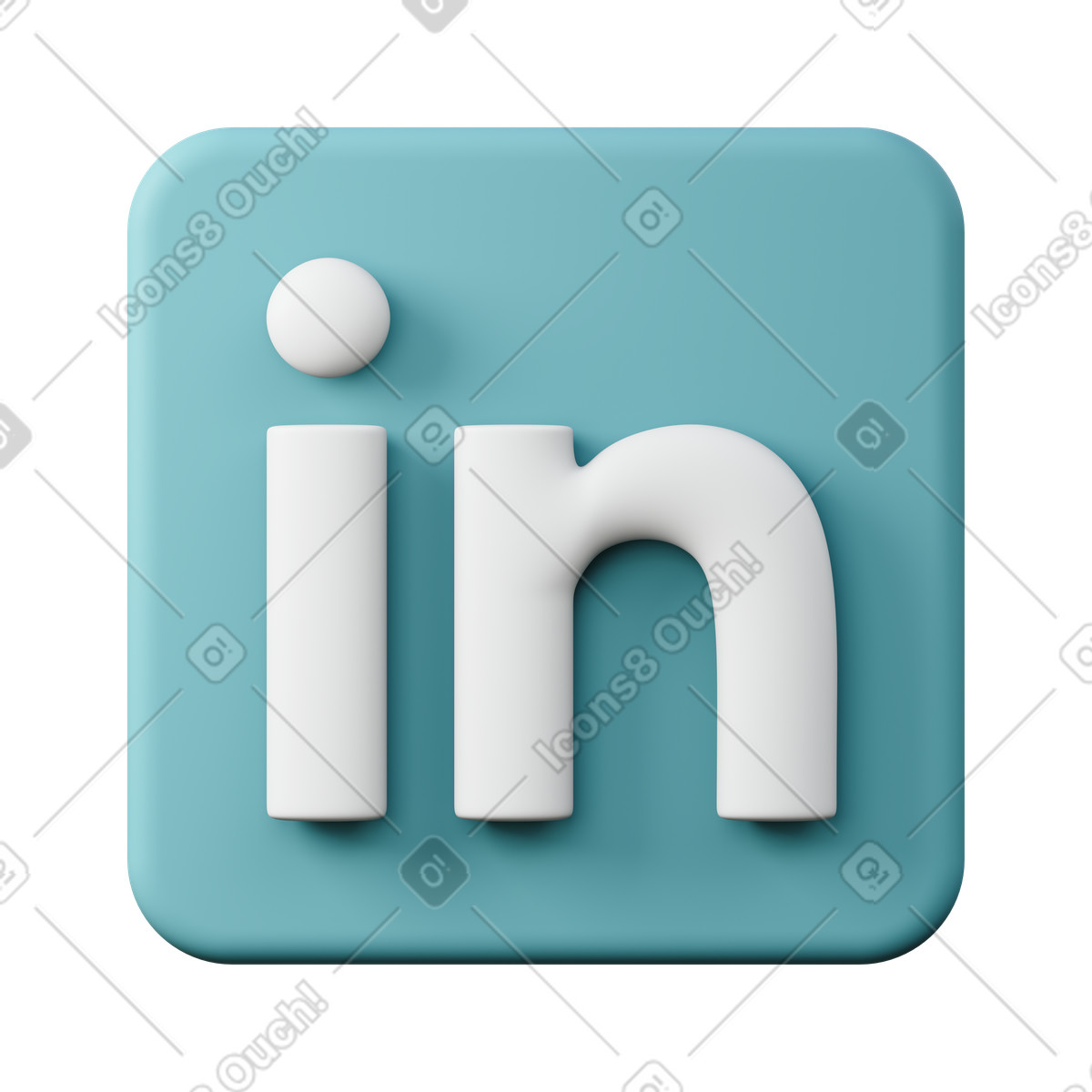 3D Sugary 스타일의 Linkedin 일러스트레이션 PNG, SVG 다운로드