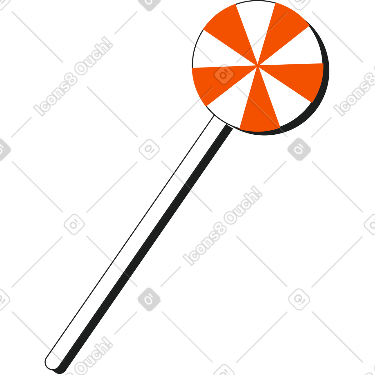 Candy illustration in Strict style download in PNG, SVG