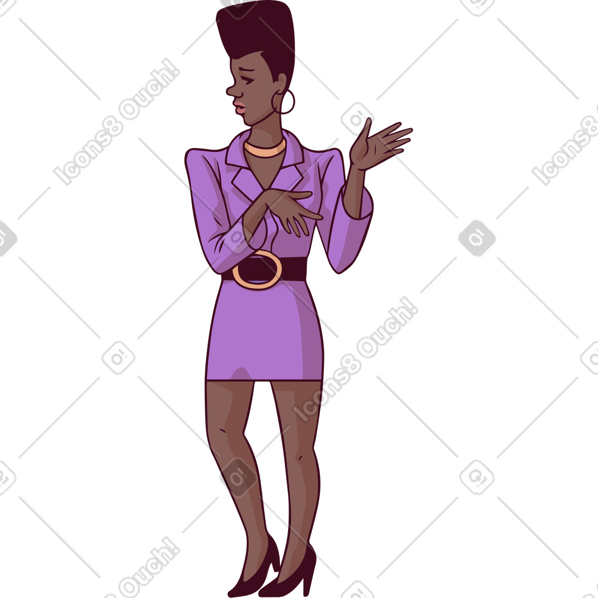 Ilustración Mujer en estilo Eastwood a descargar en PNG y SVG