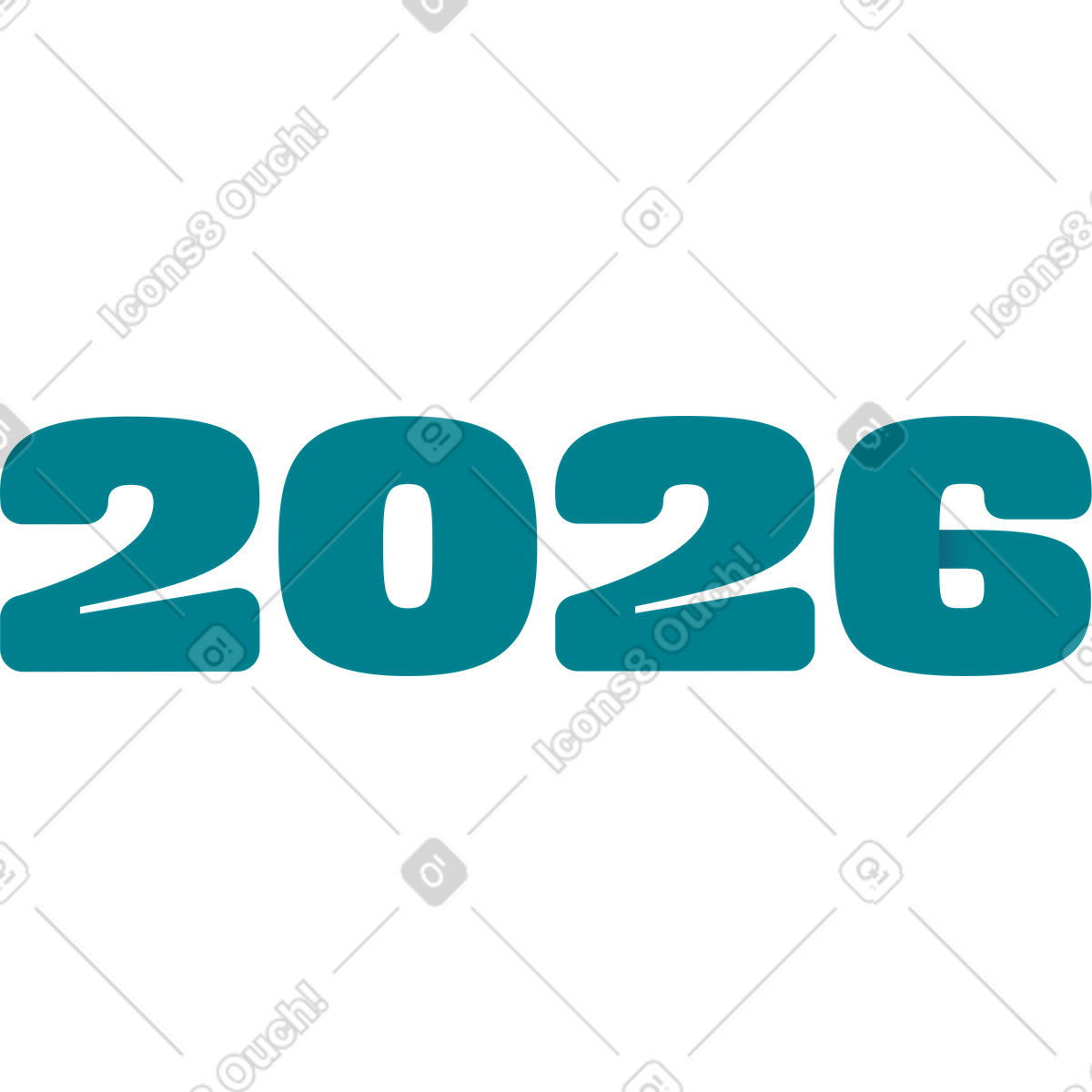 Twenty six year text illustration in Beam style download in PNG, SVG