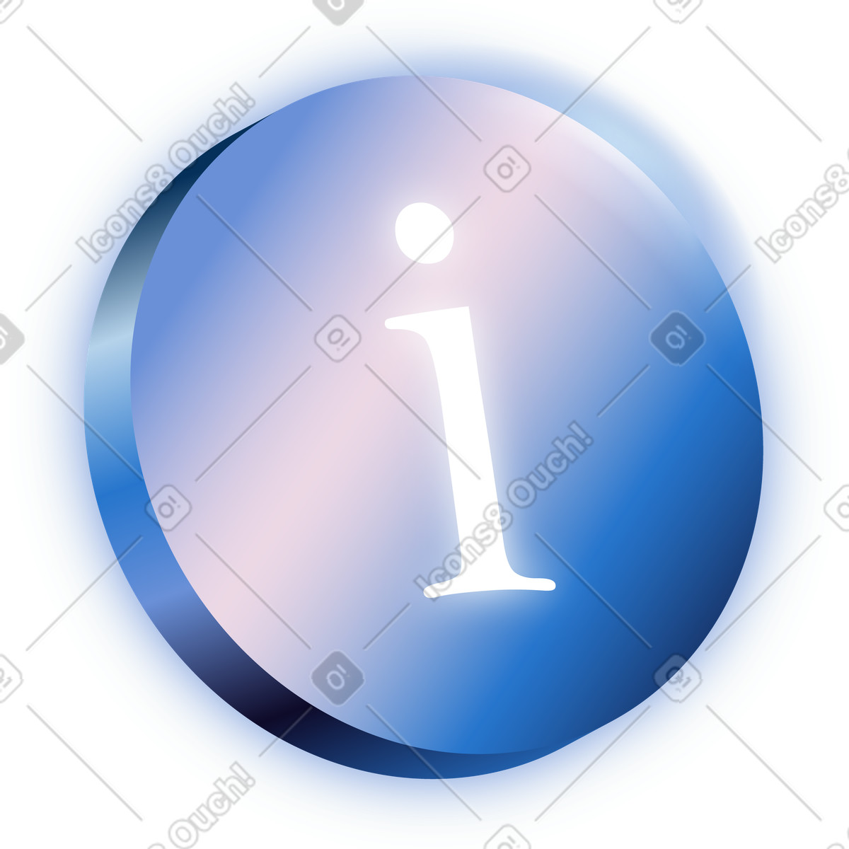 Info sign-Illustration im Dimension-Stil als Download in PNG, SVG