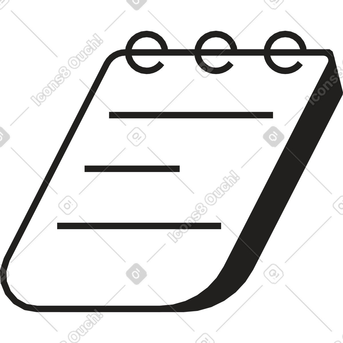 Notebook illustration in Dazzle Line style download in PNG, SVG