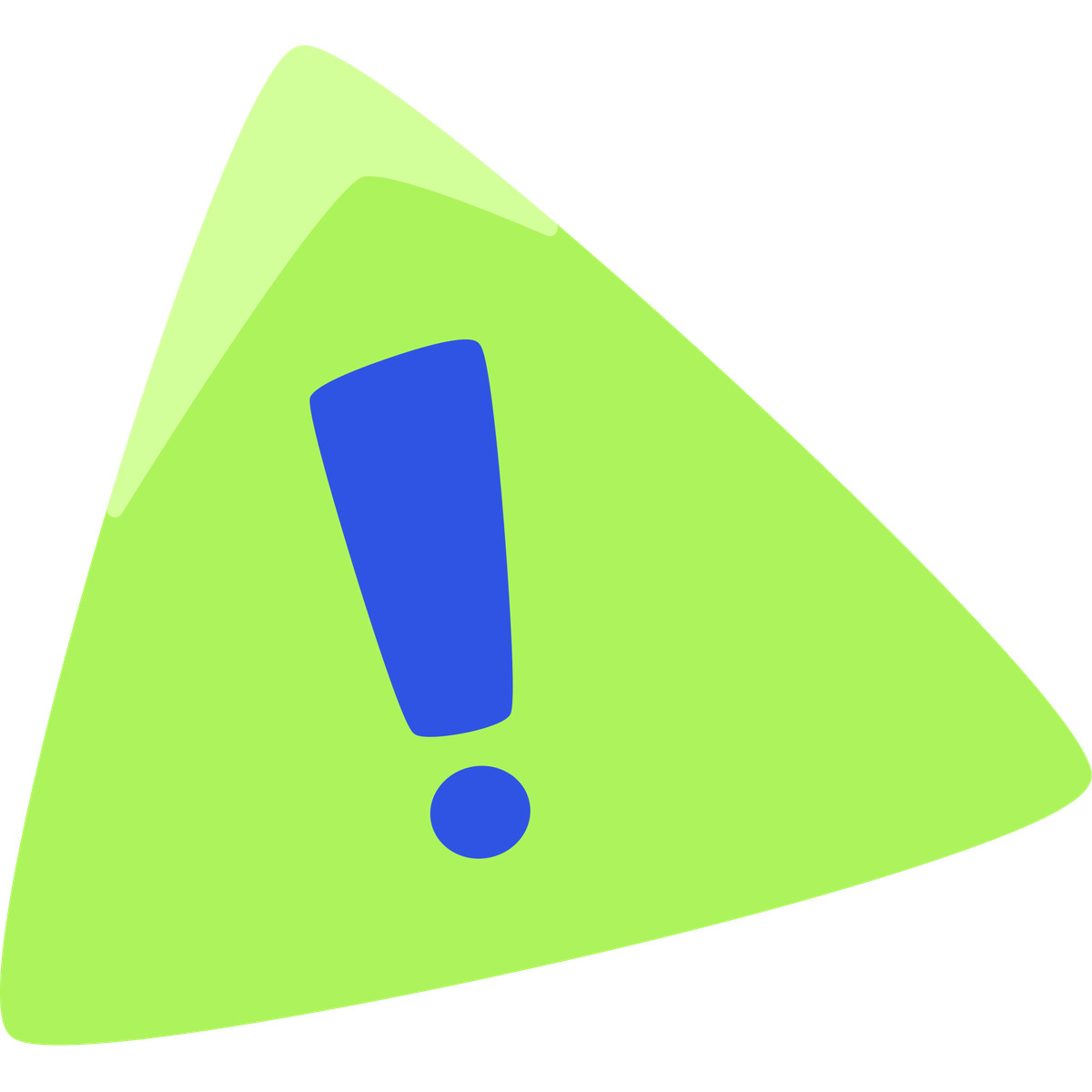 Warning sign illustration in Bouncy style download in PNG, SVG