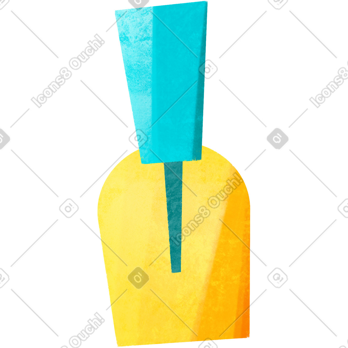 Bonbon 스타일의 Jar of nail polish 일러스트레이션 PNG, SVG 다운로드