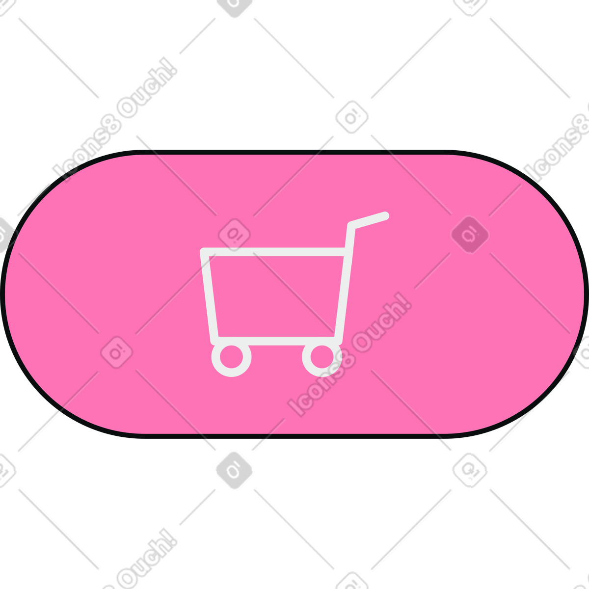 Illustration Bouton ajouter au panier dans le style Teko à télécharger aux formats PNG, SVG