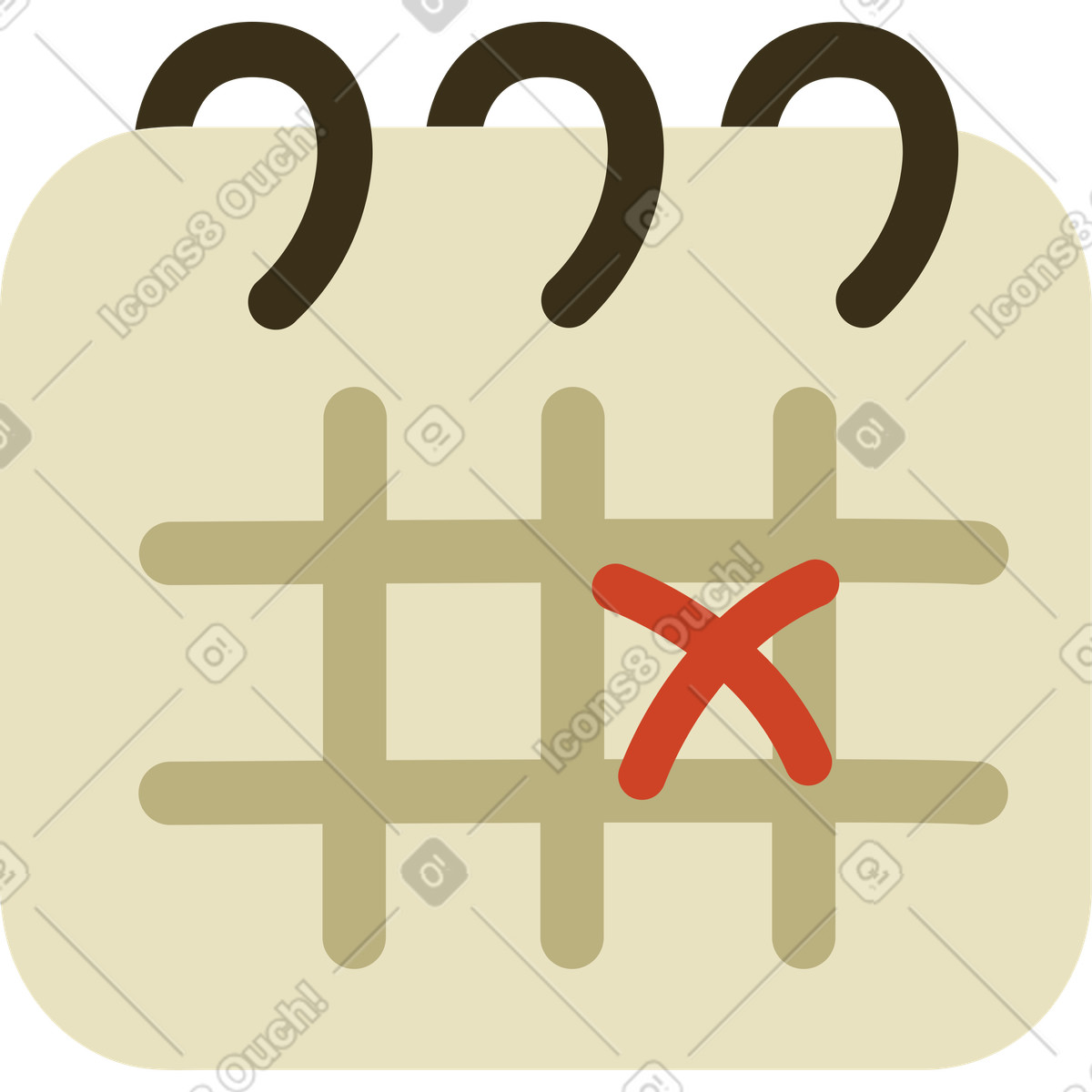Kalender-Illustration im Arabica-Stil als Download in PNG, SVG