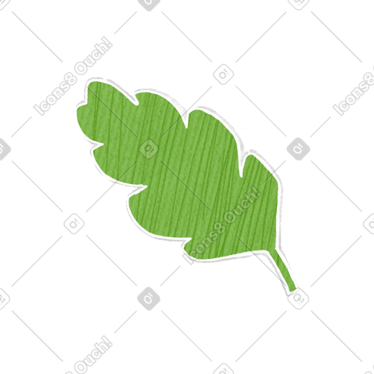 Green leaf lettuce illustrazione in stile Crafty scarica in PNG, SVG