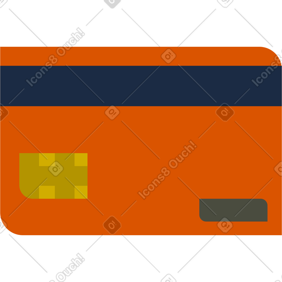 Bank card illustration in Vector style download in PNG, SVG