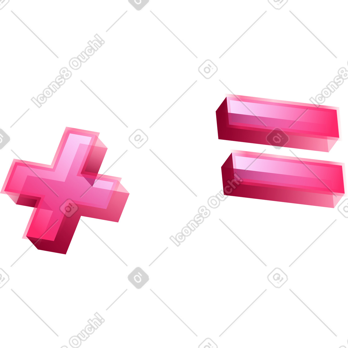 Segni matematici illustrazione in stile Neon scarica in PNG, SVG