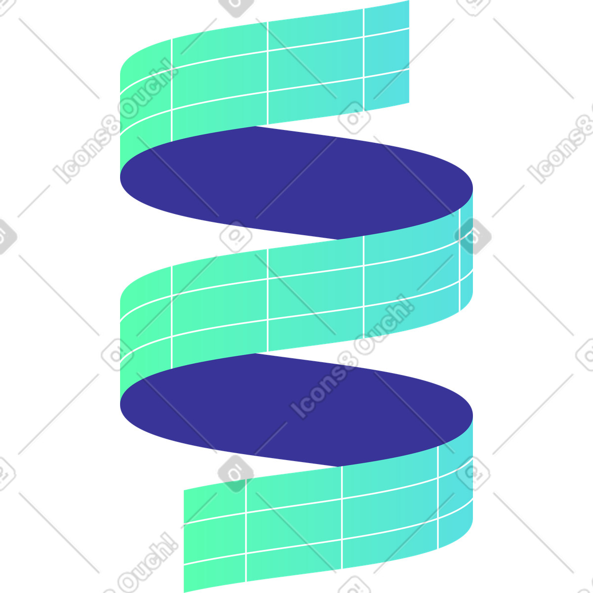 Nastro a spirale illustrazione in stile Bright scarica in PNG, SVG