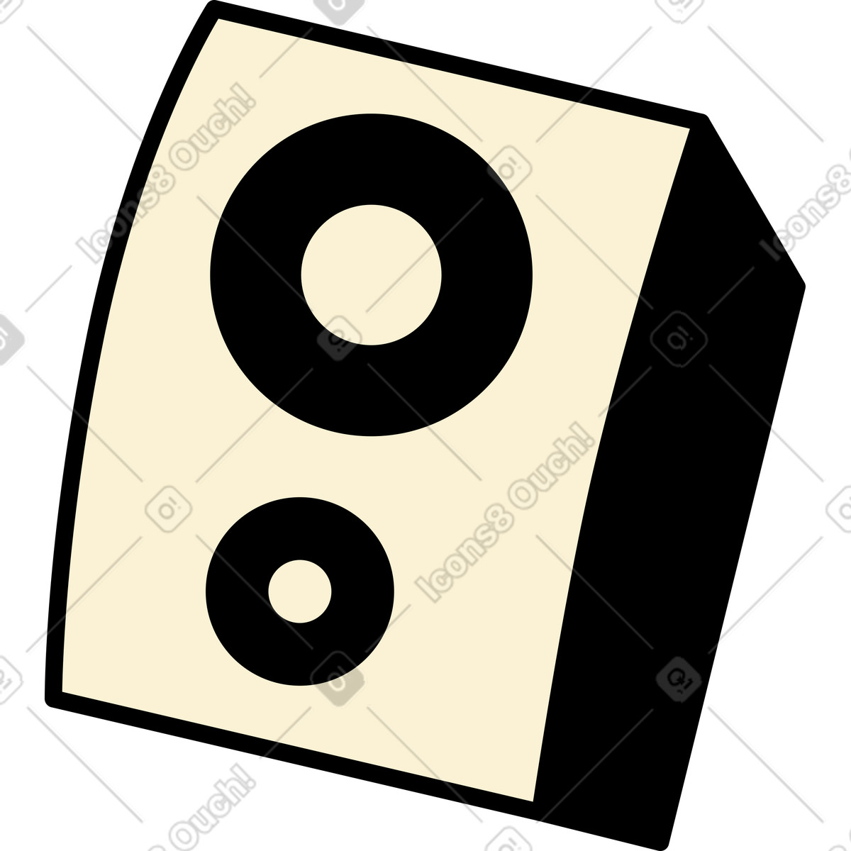 Ilustração de Alto-falante música em no estilo Jelly para baixar em PNG, SVG