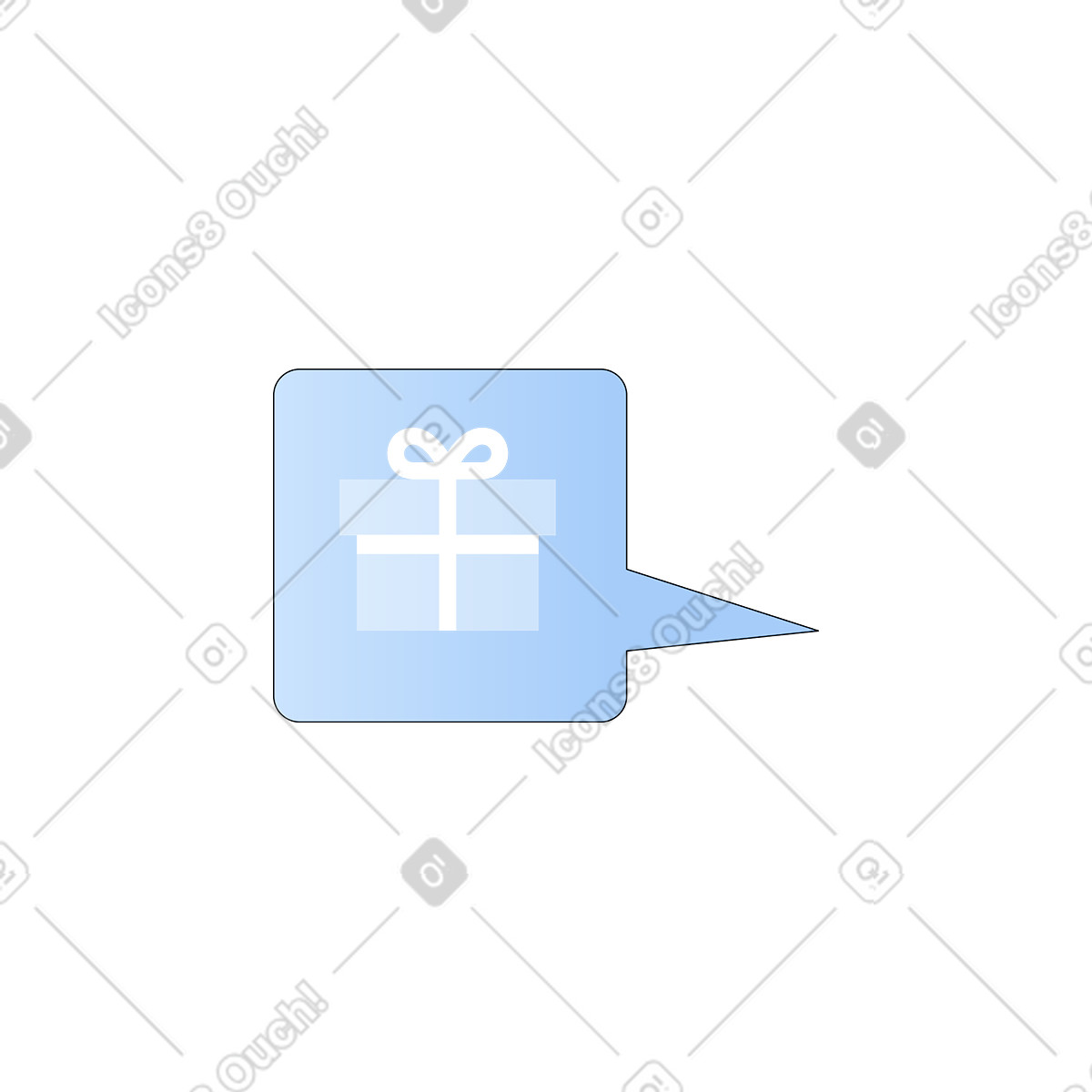 Fumetto con regalo illustrazione in stile Pop scarica in PNG, SVG