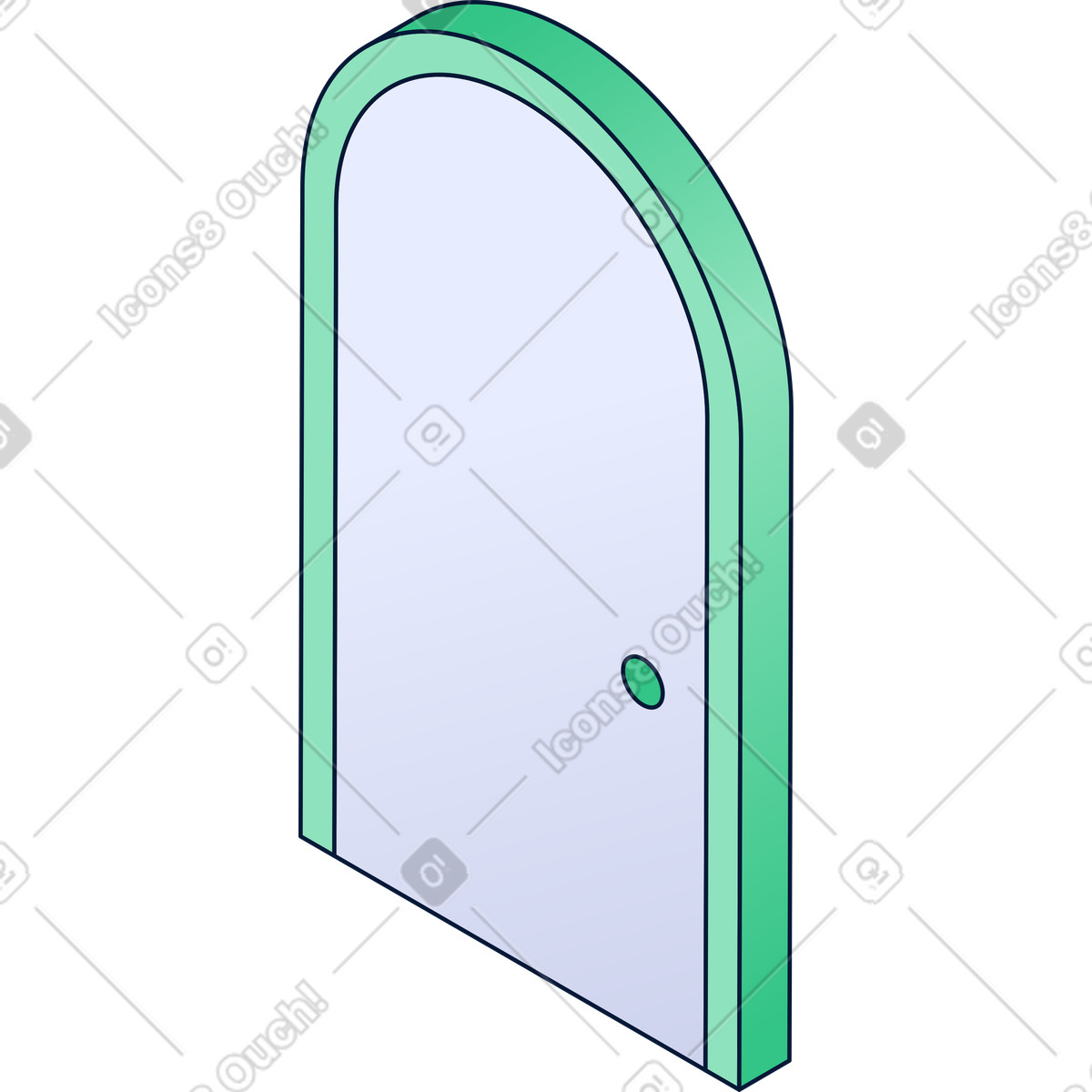 Door illustration in Neat style download in PNG, SVG