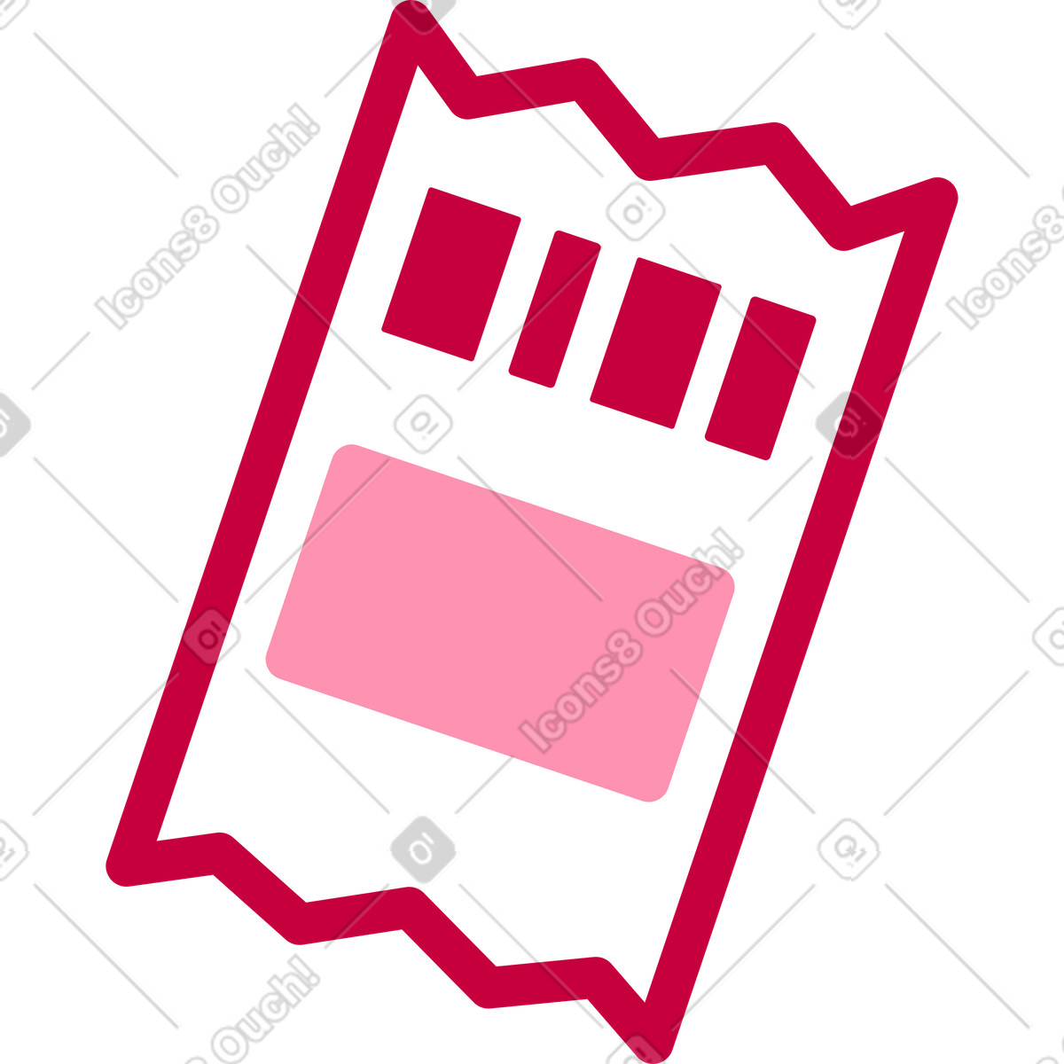 Coupon illustration in PNG, SVG
