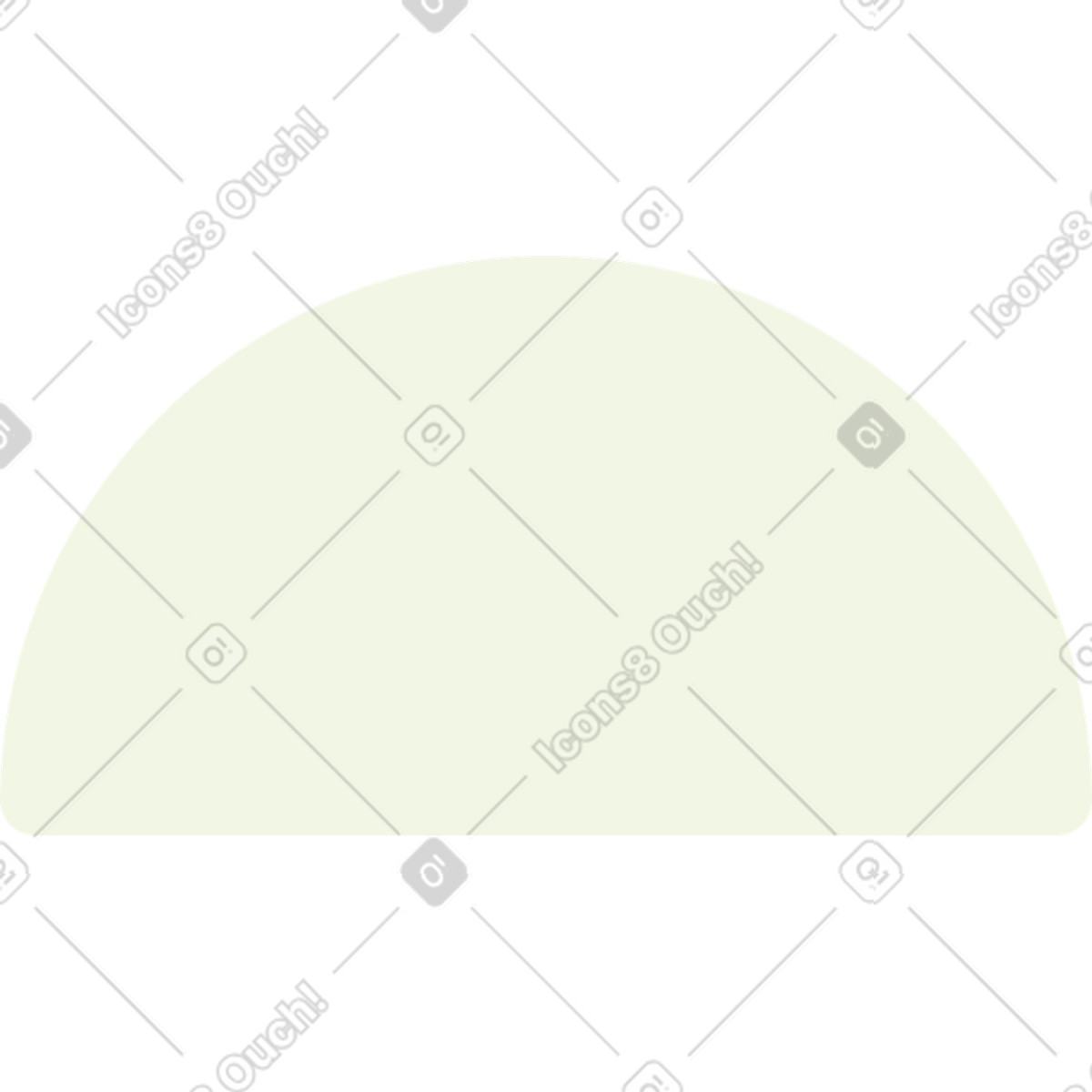 Halbkreisform-Illustration im Abstract-Stil als Download in PNG, SVG