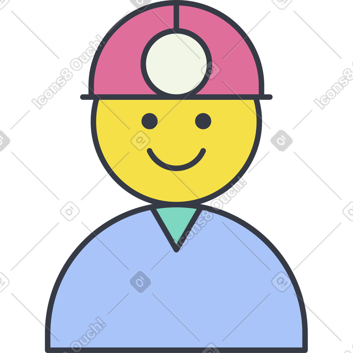 Minatore illustrazione in stile Abstract scarica in PNG, SVG