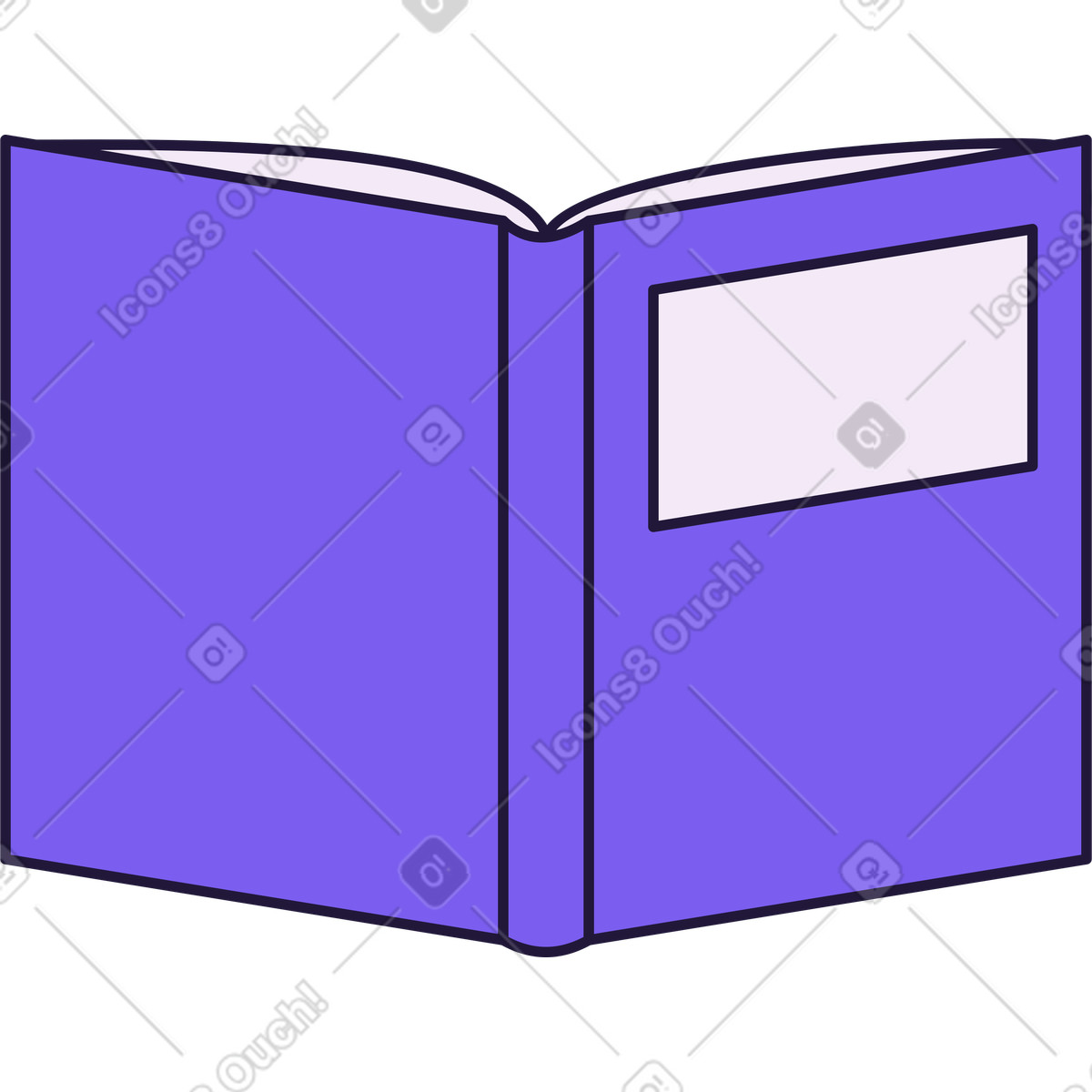 Opened book illustration in Conifer style download in PNG, SVG
