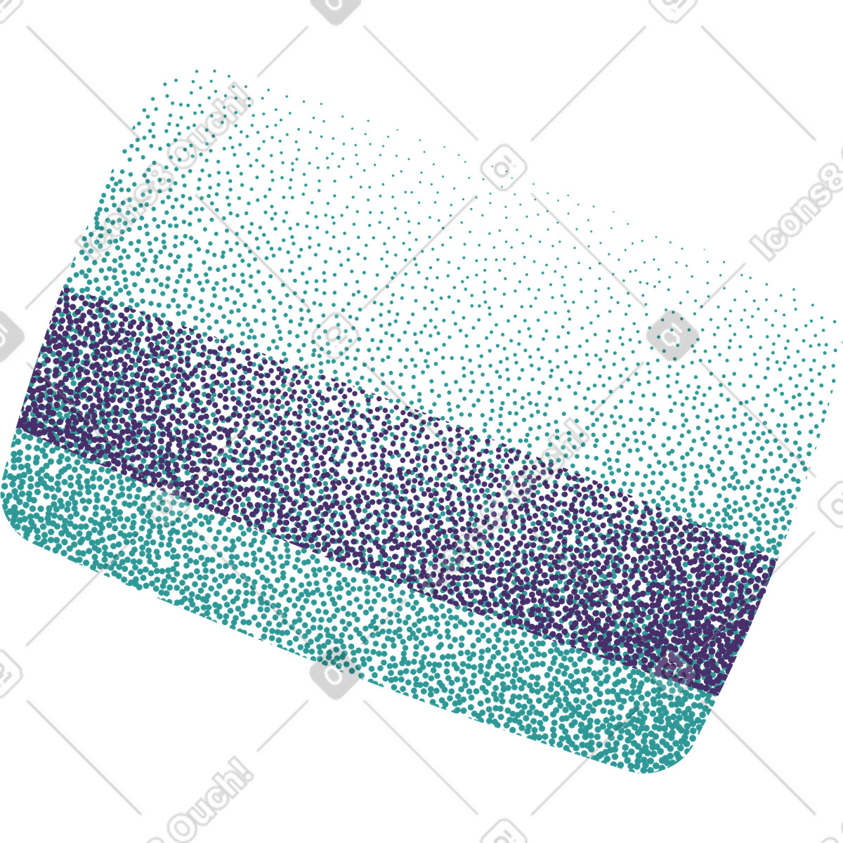 Ilustração de Grainy bank card back view em no estilo Grain para baixar em PNG, SVG