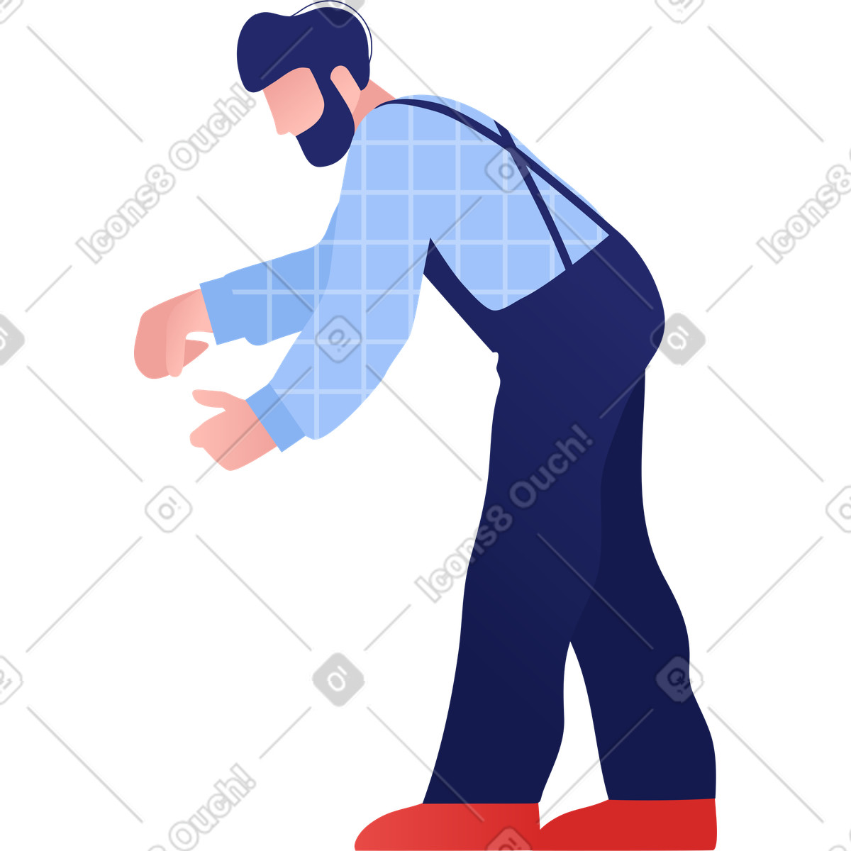 Illustration Ouvrier dans le style Clip à télécharger aux formats PNG, SVG