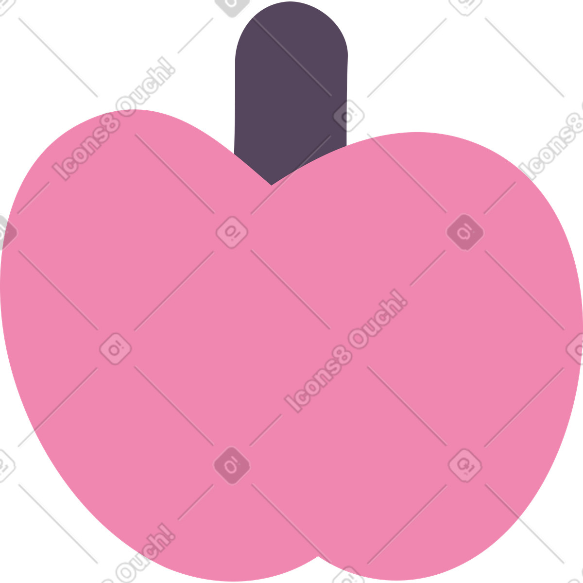 Ilustración Manzana en estilo Pluto a descargar en PNG y SVG