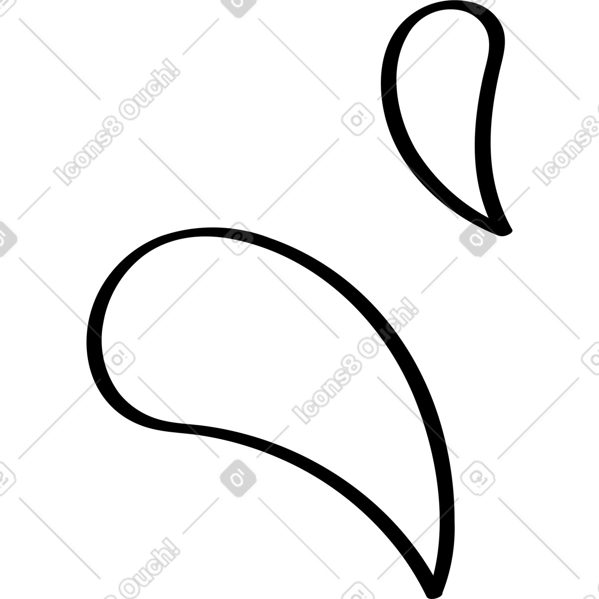 Drops illustration in Looney style download in PNG, SVG