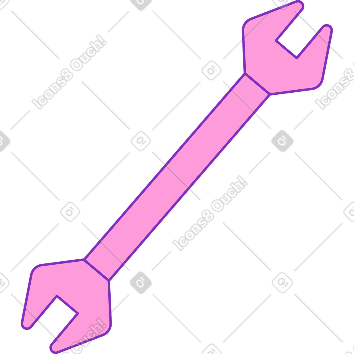 Ilustración Llave de montaje en estilo Elastic a descargar en PNG y SVG
