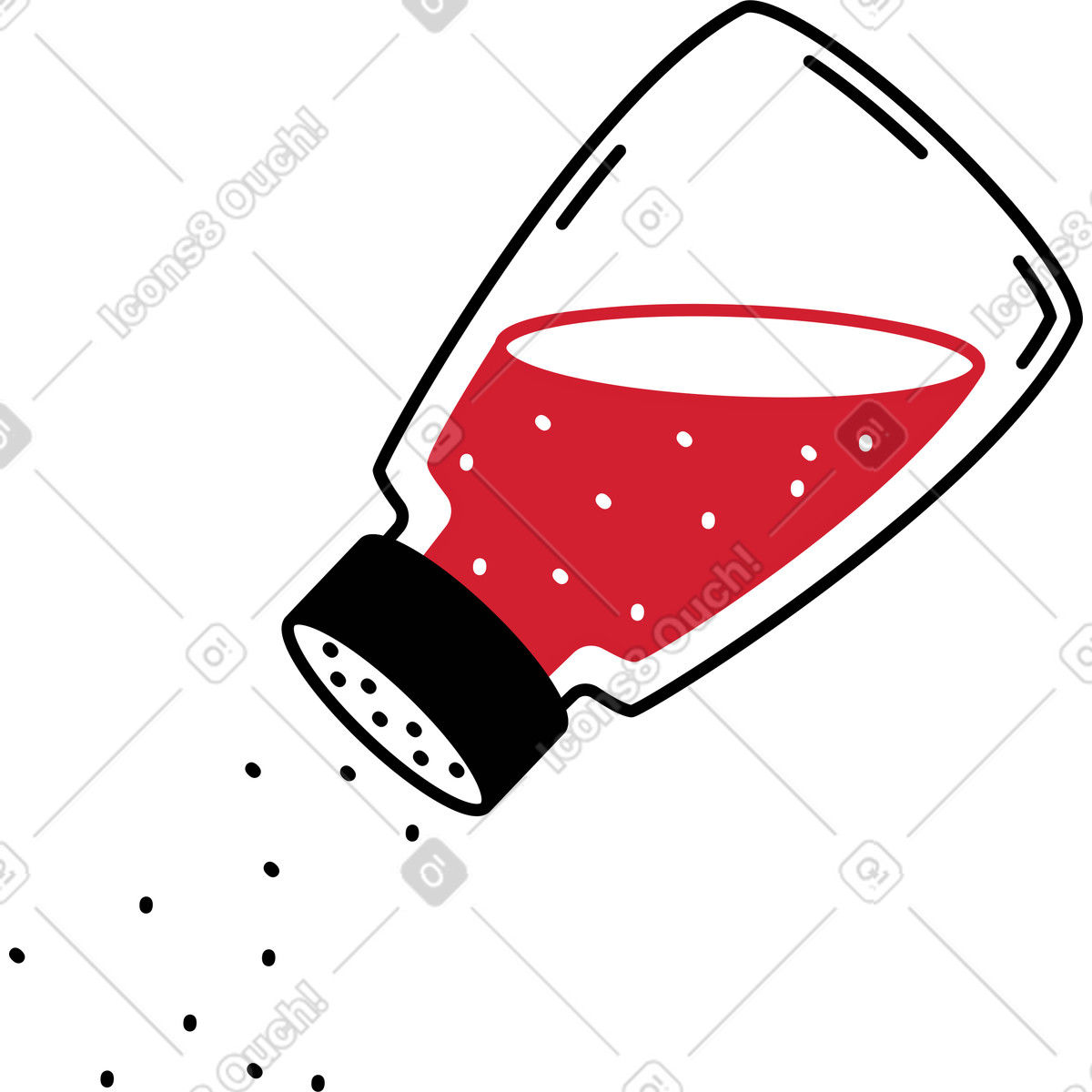 Salt shaker illustration in PNG, SVG