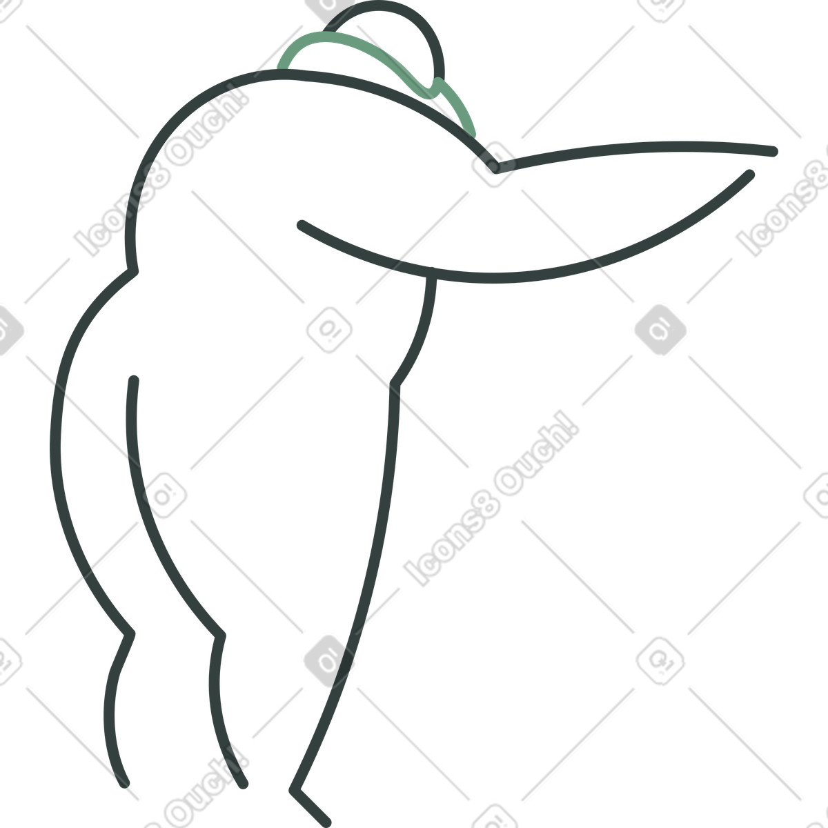 Grandfather points back illustration showing a warm family moment clipart in PNG SVG GIF