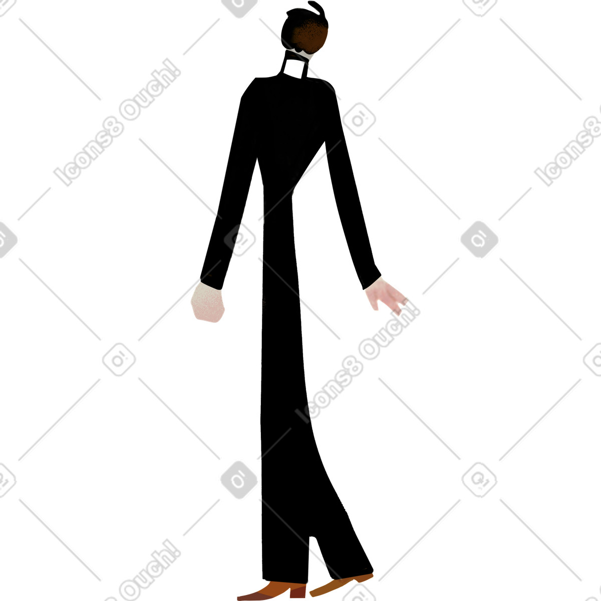 Ilustración Monsieur back en estilo Fabulous a descargar en PNG y SVG