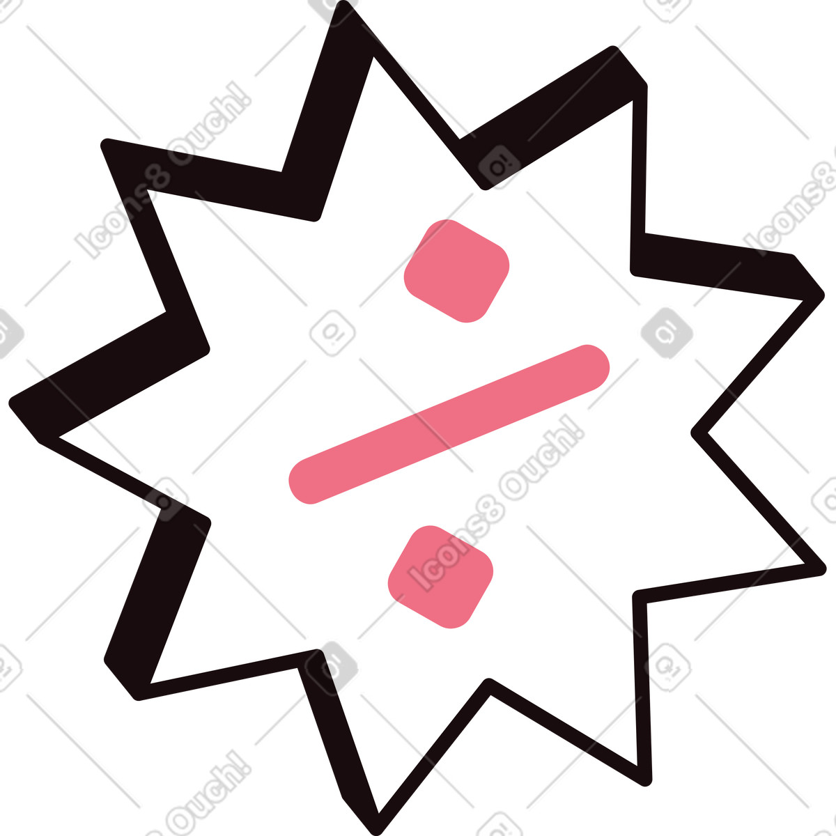 Illustration Signe de pourcentage dans l'étoile le style Delight à télécharger aux formats PNG, SVG