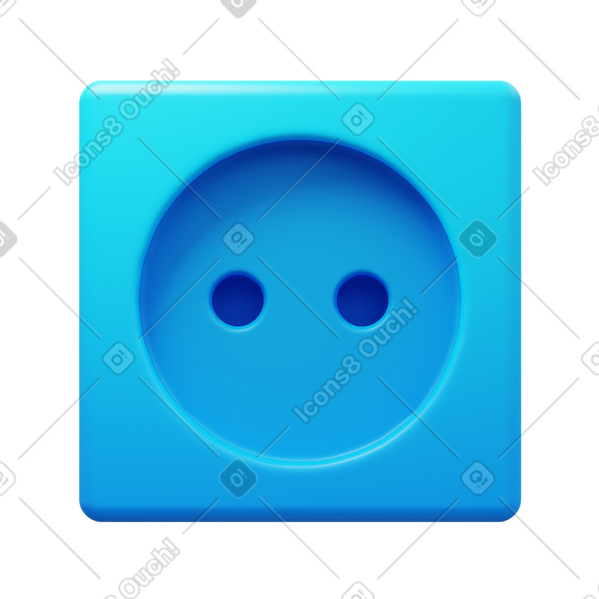 Illustration Wall socket dans le style 3D Fluency à télécharger aux formats PNG, SVG
