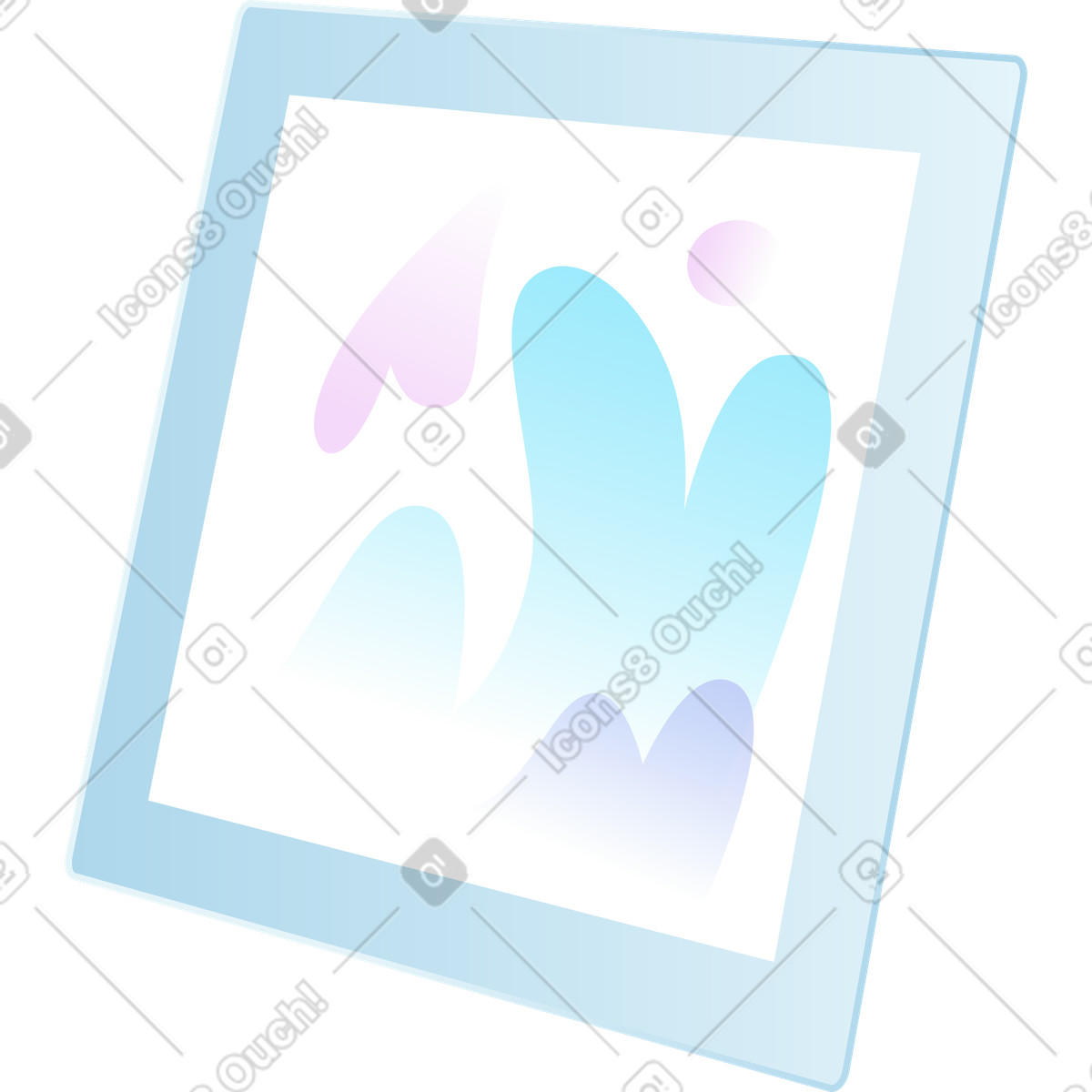 Airy 스타일의 액자 그림 일러스트레이션 PNG, SVG 다운로드
