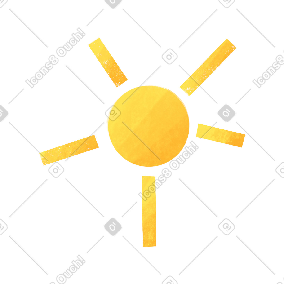 Sun illustration in Bonbon style download in PNG, SVG