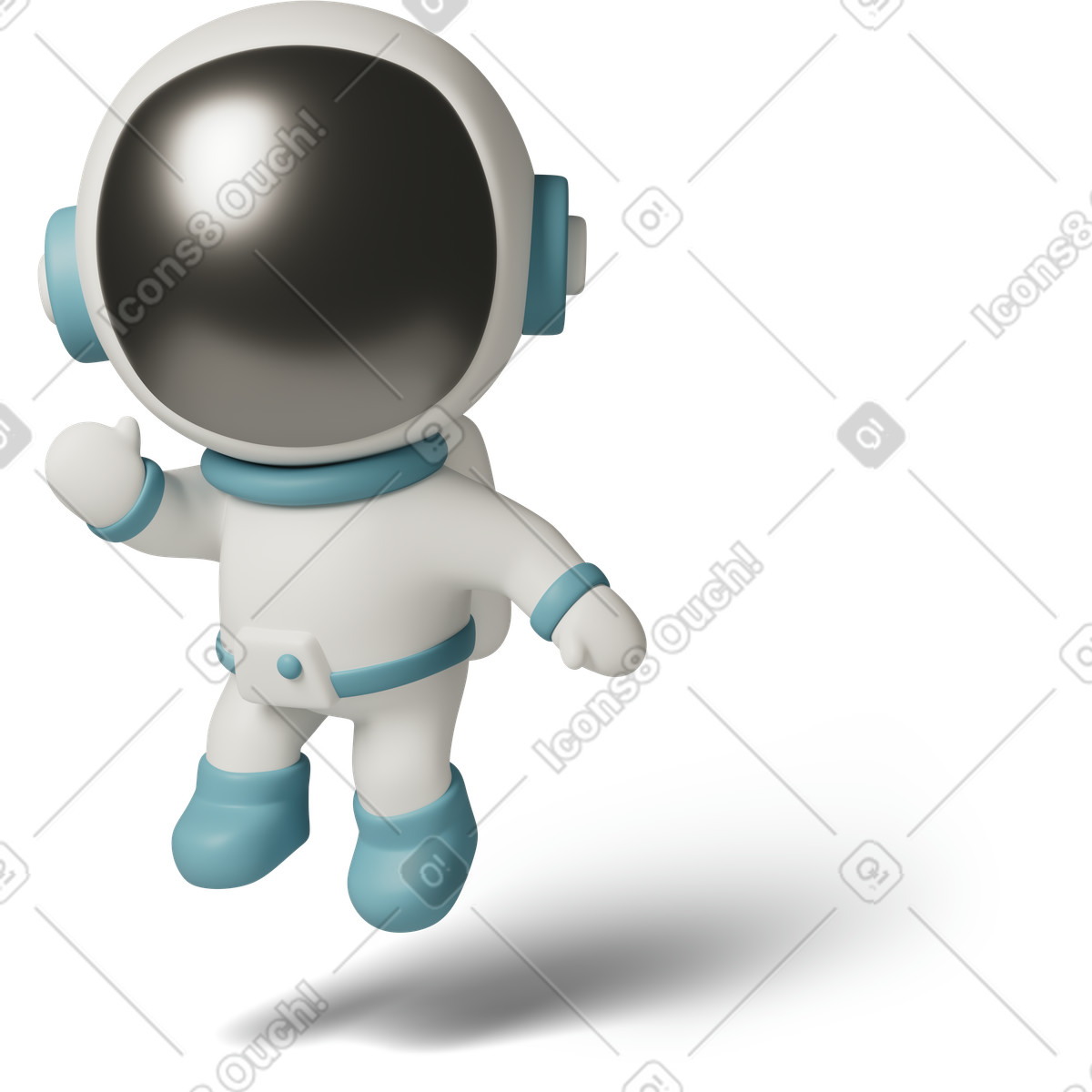 Ilustração de Cute astronaut em no estilo 3D Casual life para baixar em PNG, SVG