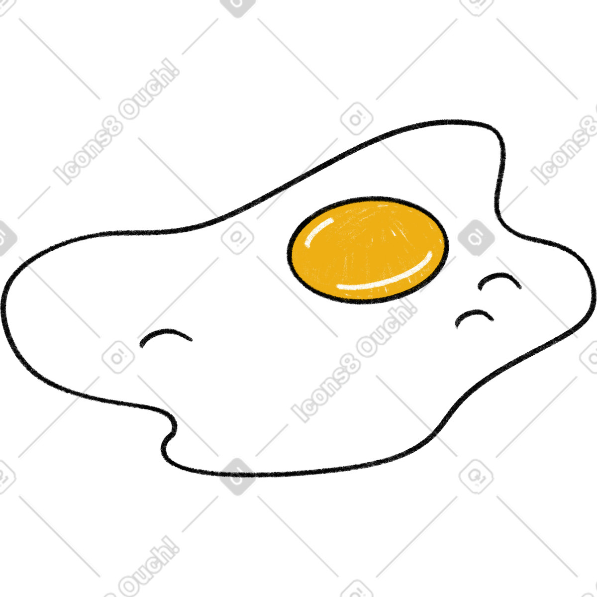Ilustración Fried eggs en estilo Experimental a descargar en PNG y SVG