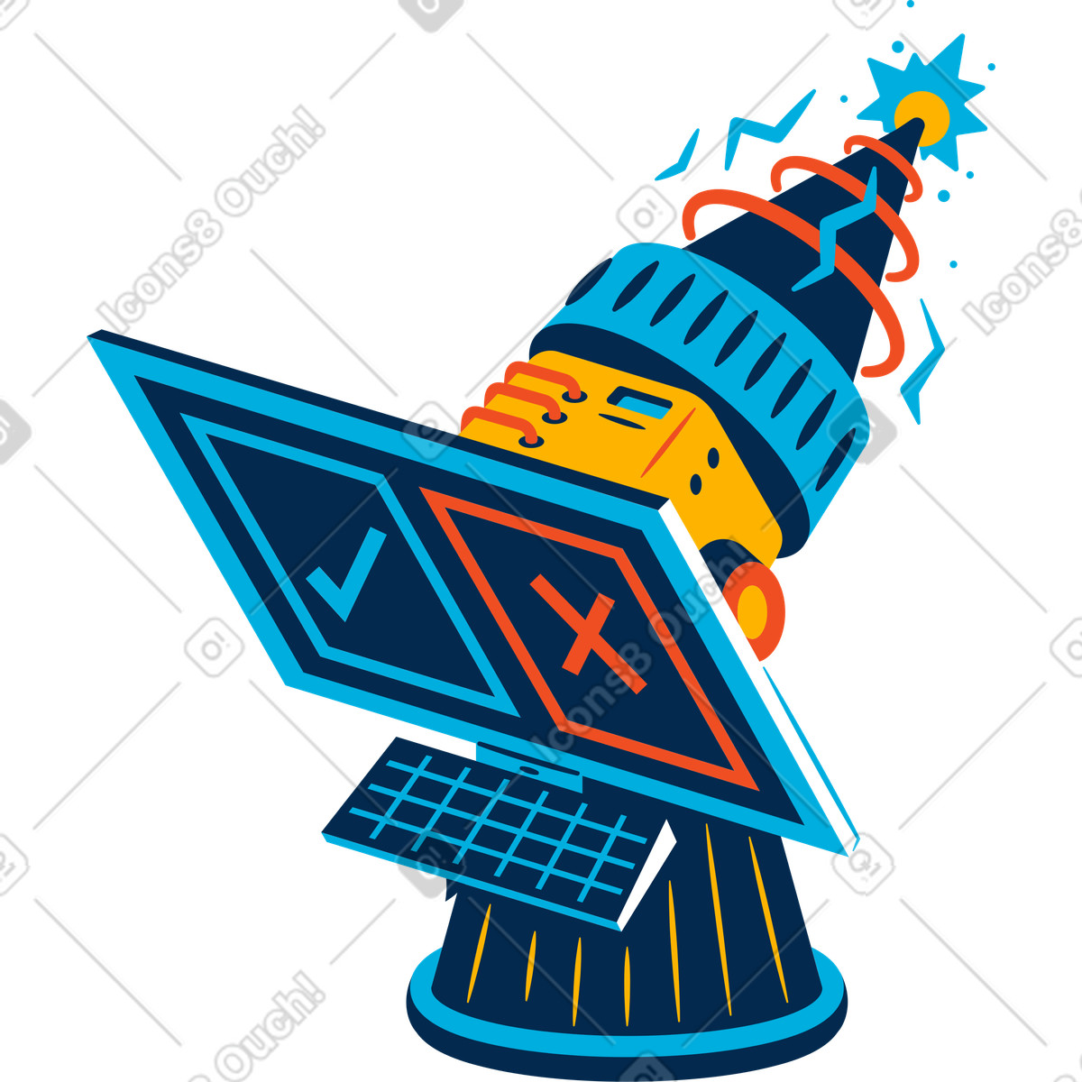 Illustration Grosse arme dans le style Flame à télécharger aux formats PNG, SVG