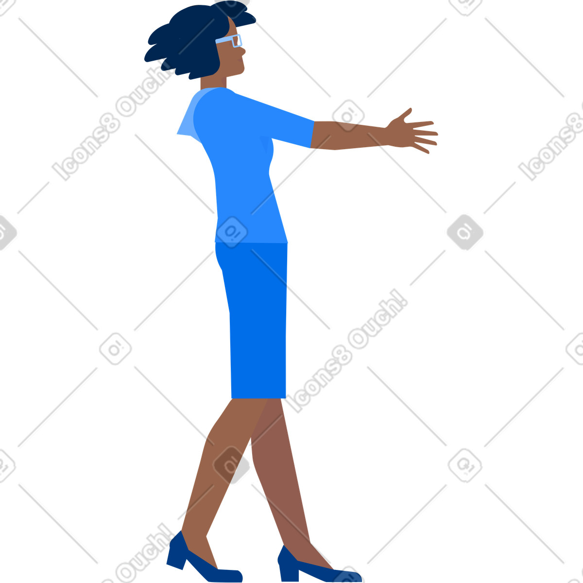 Ilustración Mujer sosteniendo a alguien en estilo Urban descargar en PNG y SVG