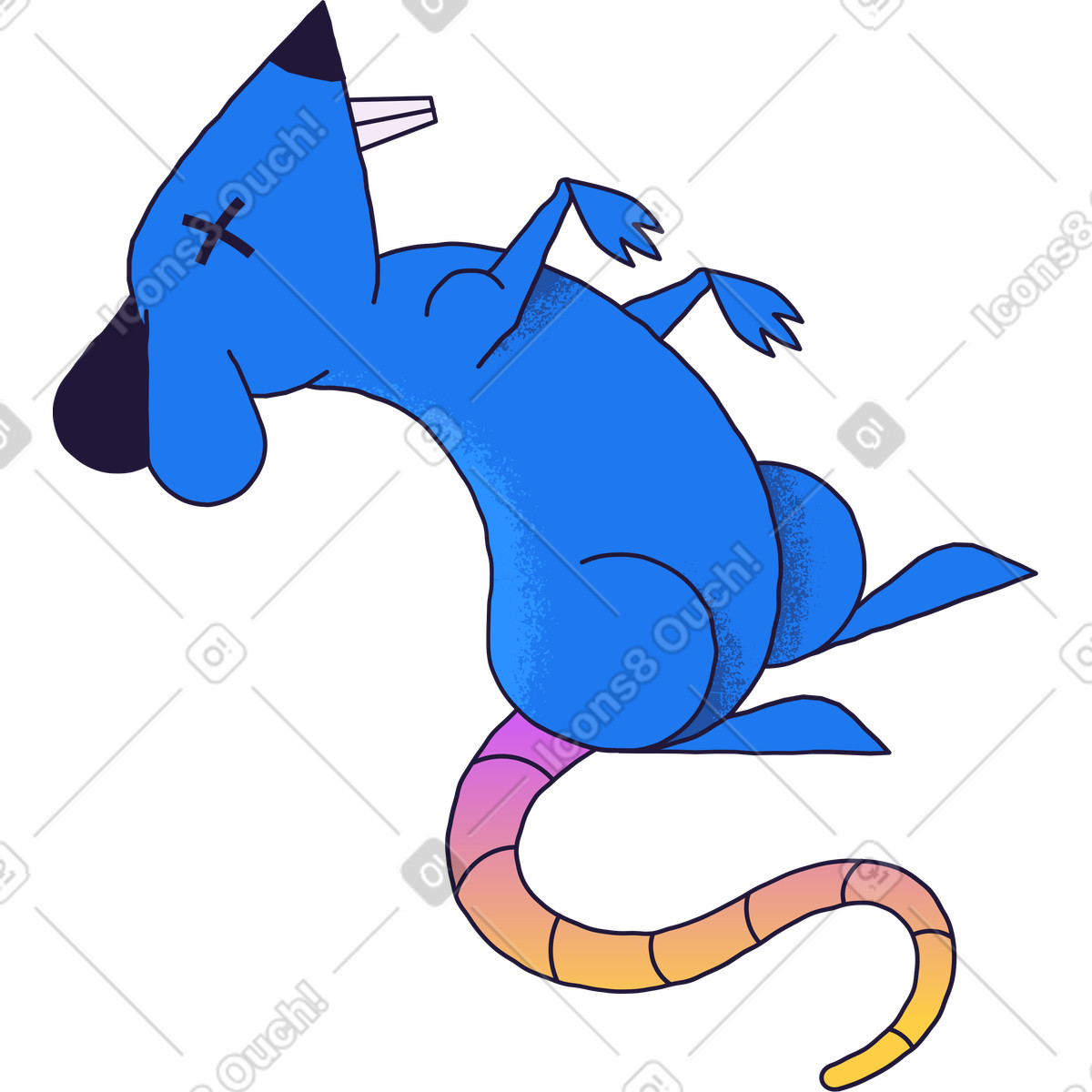 Conifer スタイルの ねずみ のイラストをPNG、SVG形式でダウンロード